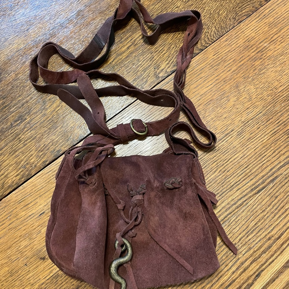Lucky Brand Plum Suede Mini Crossbody Bag